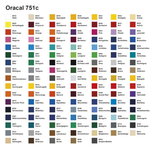 Oracal 751C 21x30cm Bogen